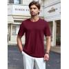 imageTACVASEN Mens Pocket TShirts UPF 50 Short Sleeve Tshirts Mositure Wicking Lightweight Casual Shirt Summer Cooling TeeWine Red