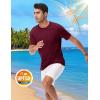 imageTACVASEN Mens Pocket TShirts UPF 50 Short Sleeve Tshirts Mositure Wicking Lightweight Casual Shirt Summer Cooling TeeWine Red