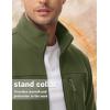 imageTACVASEN Mens Polar Fleece Jacket Full Zip Lightweight Tactical Jacket with Pockets Winter Coats Warm Casual Hiking OutdoorArmy Green