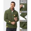 imageTACVASEN Mens Polar Fleece Jacket Full Zip Lightweight Tactical Jacket with Pockets Winter Coats Warm Casual Hiking OutdoorArmy Green