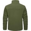 imageTACVASEN Mens Polar Fleece Jacket Full Zip Lightweight Tactical Jacket with Pockets Winter Coats Warm Casual Hiking OutdoorArmy Green