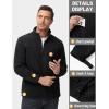 imageTACVASEN Mens Polar Fleece Jacket Full Zip Lightweight Tactical Jacket with Pockets Winter Coats Warm Casual Hiking OutdoorBlack