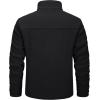 imageTACVASEN Mens Polar Fleece Jacket Full Zip Lightweight Tactical Jacket with Pockets Winter Coats Warm Casual Hiking OutdoorBlack