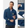 imageTACVASEN Mens Polar Fleece Jacket Full Zip Lightweight Tactical Jacket with Pockets Winter Coats Warm Casual Hiking OutdoorBlue Green