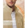 imageTACVASEN Mens Polar Fleece Jacket Full Zip Lightweight Tactical Jacket with Pockets Winter Coats Warm Casual Hiking OutdoorCream