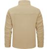 imageTACVASEN Mens Polar Fleece Jacket Full Zip Lightweight Tactical Jacket with Pockets Winter Coats Warm Casual Hiking OutdoorCream