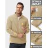 imageTACVASEN Mens Polar Fleece Jacket Full Zip Lightweight Tactical Jacket with Pockets Winter Coats Warm Casual Hiking OutdoorCream