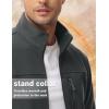 imageTACVASEN Mens Polar Fleece Jacket Full Zip Lightweight Tactical Jacket with Pockets Winter Coats Warm Casual Hiking OutdoorDark Grey