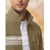 imageTACVASEN Mens Polar Fleece Jacket Full Zip Lightweight Tactical Jacket with Pockets Winter Coats Warm Casual Hiking OutdoorKhaki