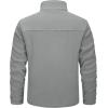 imageTACVASEN Mens Polar Fleece Jacket Full Zip Lightweight Tactical Jacket with Pockets Winter Coats Warm Casual Hiking OutdoorLight Grey