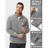 imageTACVASEN Mens Polar Fleece Jacket Full Zip Lightweight Tactical Jacket with Pockets Winter Coats Warm Casual Hiking OutdoorLight Grey