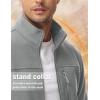 imageTACVASEN Mens Polar Fleece Jacket Full Zip Lightweight Tactical Jacket with Pockets Winter Coats Warm Casual Hiking OutdoorLight Grey