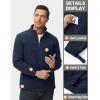 imageTACVASEN Mens Polar Fleece Jacket Full Zip Lightweight Tactical Jacket with Pockets Winter Coats Warm Casual Hiking OutdoorNavy