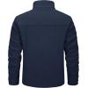 imageTACVASEN Mens Polar Fleece Jacket Full Zip Lightweight Tactical Jacket with Pockets Winter Coats Warm Casual Hiking OutdoorNavy