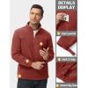imageTACVASEN Mens Polar Fleece Jacket Full Zip Lightweight Tactical Jacket with Pockets Winter Coats Warm Casual Hiking OutdoorOrange Red