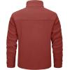 imageTACVASEN Mens Polar Fleece Jacket Full Zip Lightweight Tactical Jacket with Pockets Winter Coats Warm Casual Hiking OutdoorOrange Red