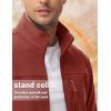 imageTACVASEN Mens Polar Fleece Jacket Full Zip Lightweight Tactical Jacket with Pockets Winter Coats Warm Casual Hiking OutdoorOrange Red