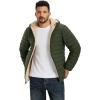imageTACVASEN Mens Puffer Jacket Hooded Sherpa Lined Water Resistant Windproof Insulated Jacket Warm Winter Puffy CoatArmy Green