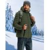 imageTACVASEN Mens Puffer Jacket Hooded Sherpa Lined Water Resistant Windproof Insulated Jacket Warm Winter Puffy CoatArmy Green