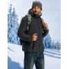 imageTACVASEN Mens Puffer Jacket Hooded Sherpa Lined Water Resistant Windproof Insulated Jacket Warm Winter Puffy CoatBlack