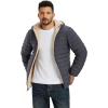 imageTACVASEN Mens Puffer Jacket Hooded Sherpa Lined Water Resistant Windproof Insulated Jacket Warm Winter Puffy CoatDark Grey