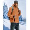 imageTACVASEN Mens Puffer Jacket Hooded Sherpa Lined Water Resistant Windproof Insulated Jacket Warm Winter Puffy CoatLight Brown