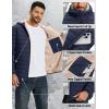 imageTACVASEN Mens Puffer Jacket Hooded Sherpa Lined Water Resistant Windproof Insulated Jacket Warm Winter Puffy CoatNavy Blue