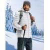 imageTACVASEN Mens Puffer Jacket Hooded Sherpa Lined Water Resistant Windproof Insulated Jacket Warm Winter Puffy CoatWhite