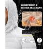 imageTACVASEN Mens Puffer Jacket Hooded Sherpa Lined Water Resistant Windproof Insulated Jacket Warm Winter Puffy CoatWhite