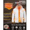 imageTACVASEN Mens Puffer Jacket Hooded Sherpa Lined Water Resistant Windproof Insulated Jacket Warm Winter Puffy CoatWhite