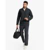 imageTACVASEN Mens Quarter Zip Pullover Long Sleeve Thermal Fleece Sweater Lightweight Casual Golf Sweatshirt with Zipper PocketBlack