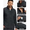 imageTACVASEN Mens Quarter Zip Pullover Long Sleeve Thermal Fleece Sweater Lightweight Casual Golf Sweatshirt with Zipper PocketBlack