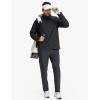 imageTACVASEN Mens Quarter Zip Pullover Long Sleeve Thermal Fleece Sweater Lightweight Casual Golf Sweatshirt with Zipper PocketBlack