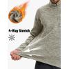 imageTACVASEN Mens Quarter Zip Pullover Long Sleeve Thermal Fleece Sweater Lightweight Casual Golf Sweatshirt with Zipper PocketKhaki