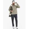 imageTACVASEN Mens Quarter Zip Pullover Long Sleeve Thermal Fleece Sweater Lightweight Casual Golf Sweatshirt with Zipper PocketLight Yellow
