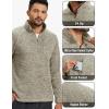 imageTACVASEN Mens Quarter Zip Pullover Long Sleeve Thermal Fleece Sweater Lightweight Casual Golf Sweatshirt with Zipper PocketLight Yellow
