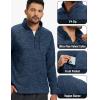 imageTACVASEN Mens Quarter Zip Pullover Long Sleeve Thermal Fleece Sweater Lightweight Casual Golf Sweatshirt with Zipper PocketNavy