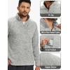 imageTACVASEN Mens Quarter Zip Pullover Long Sleeve Thermal Fleece Sweater Lightweight Casual Golf Sweatshirt with Zipper PocketWhite