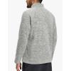 imageTACVASEN Mens Quarter Zip Pullover Long Sleeve Thermal Fleece Sweater Lightweight Casual Golf Sweatshirt with Zipper PocketWhite
