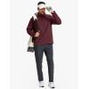imageTACVASEN Mens Quarter Zip Pullover Long Sleeve Thermal Fleece Sweater Lightweight Casual Golf Sweatshirt with Zipper PocketWine Red