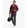 imageTACVASEN Mens Quarter Zip Pullover Long Sleeve Thermal Fleece Sweater Lightweight Casual Golf Sweatshirt with Zipper PocketWine Red