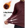 imageTACVASEN Mens Quarter Zip Pullover Long Sleeve Thermal Fleece Sweater Lightweight Casual Golf Sweatshirt with Zipper PocketWine Red