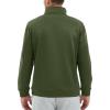imageTACVASEN Mens Quarter Zip Pullover Sweatshirts Lightweight Fleece Lined Thermal Sweatshirts 14 Zip Golf SweatersArmy Green