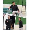 imageTACVASEN Mens Quarter Zip Pullover Sweatshirts Lightweight Fleece Lined Thermal Sweatshirts 14 Zip Golf SweatersBlack