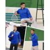 imageTACVASEN Mens Quarter Zip Pullover Sweatshirts Lightweight Fleece Lined Thermal Sweatshirts 14 Zip Golf SweatersColor Blue