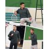 imageTACVASEN Mens Quarter Zip Pullover Sweatshirts Lightweight Fleece Lined Thermal Sweatshirts 14 Zip Golf SweatersDark Grey