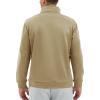 imageTACVASEN Mens Quarter Zip Pullover Sweatshirts Lightweight Fleece Lined Thermal Sweatshirts 14 Zip Golf SweatersKhaki