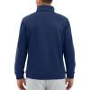 imageTACVASEN Mens Quarter Zip Pullover Sweatshirts Lightweight Fleece Lined Thermal Sweatshirts 14 Zip Golf SweatersNavy