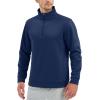 imageTACVASEN Mens Quarter Zip Pullover Sweatshirts Lightweight Fleece Lined Thermal Sweatshirts 14 Zip Golf SweatersNavy