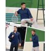 imageTACVASEN Mens Quarter Zip Pullover Sweatshirts Lightweight Fleece Lined Thermal Sweatshirts 14 Zip Golf SweatersNavy